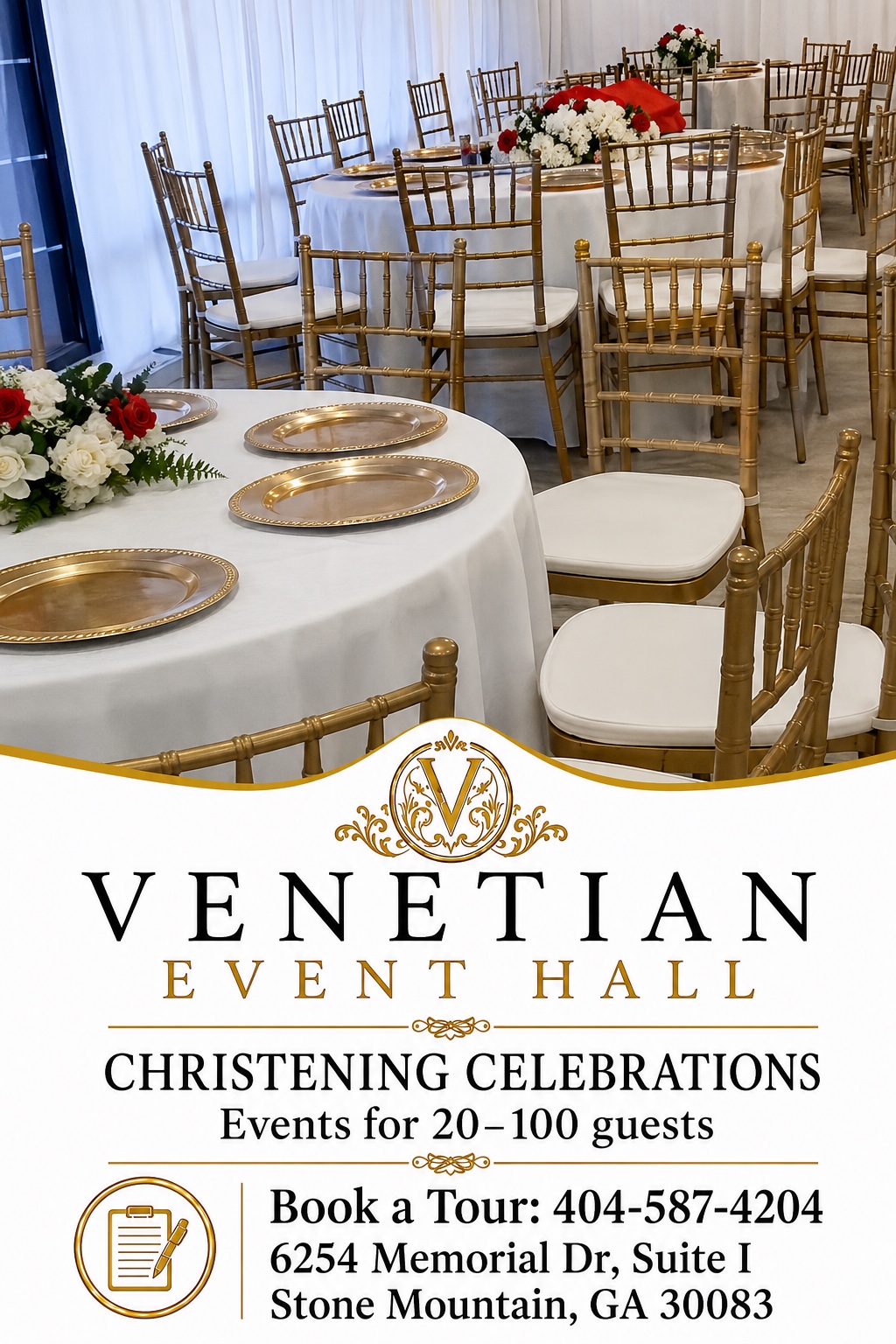 Christening Celebrations at Venetian Event Hall