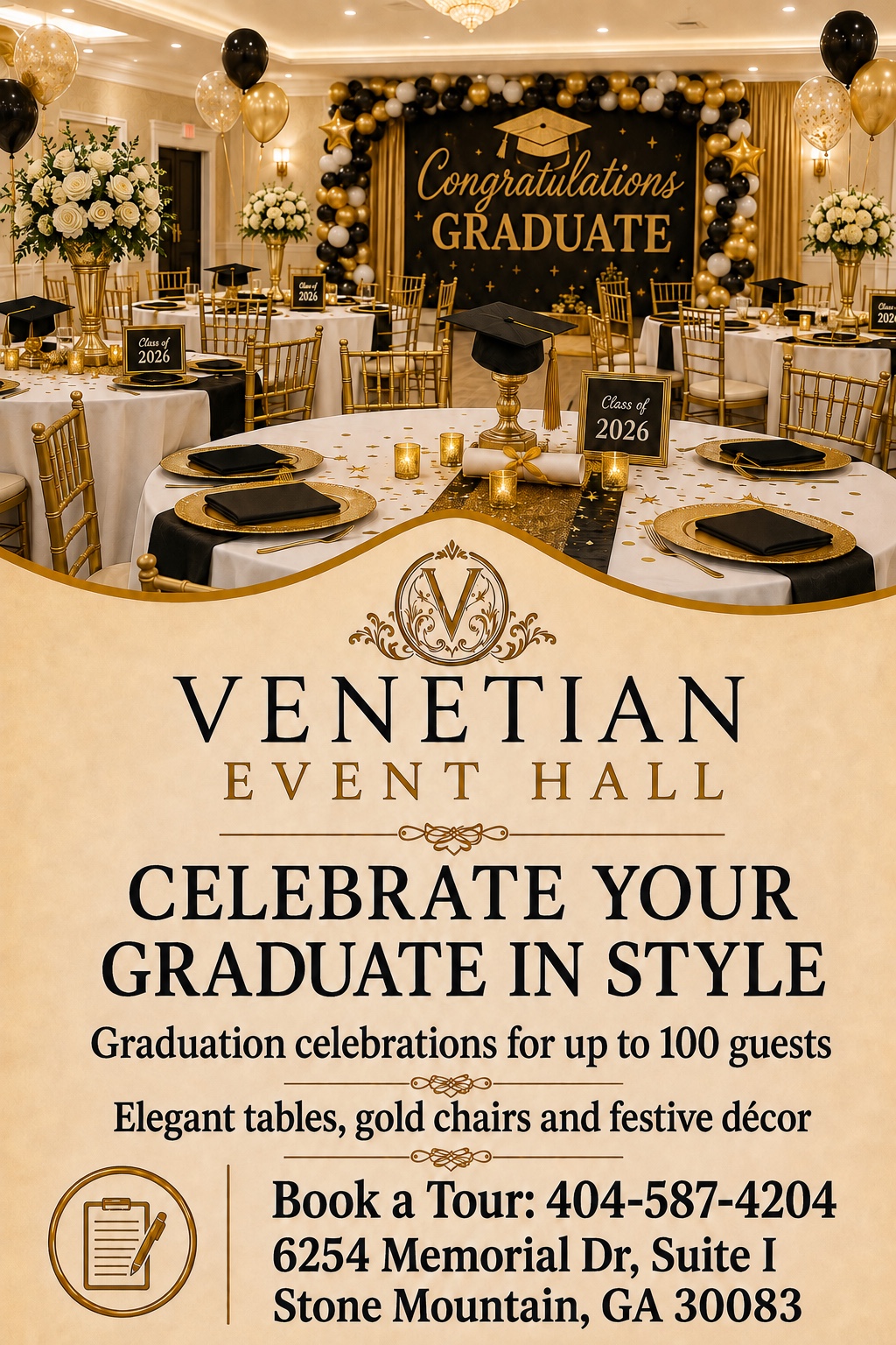 Graduations in Style at Venetian Event Hall